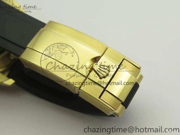 Daytona 1:1 Clone 116518 LN YG Dial Best Black ARF Rubber A4130 On Strap Super Edition 0303